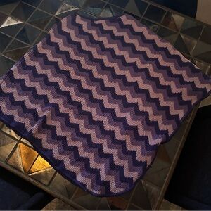 Missoni Purple and Light Purple Zigzag Knit